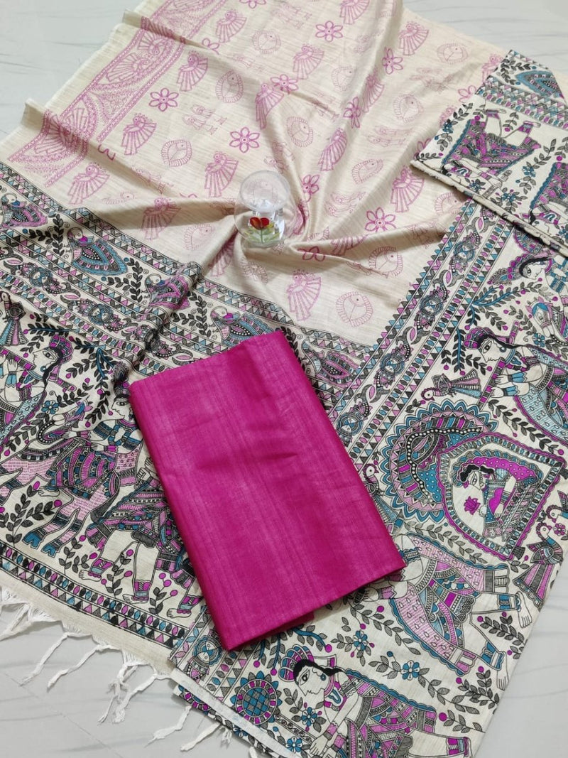 Bhagalpur Cotton Kalamkari Salwar Suit - Leheriya