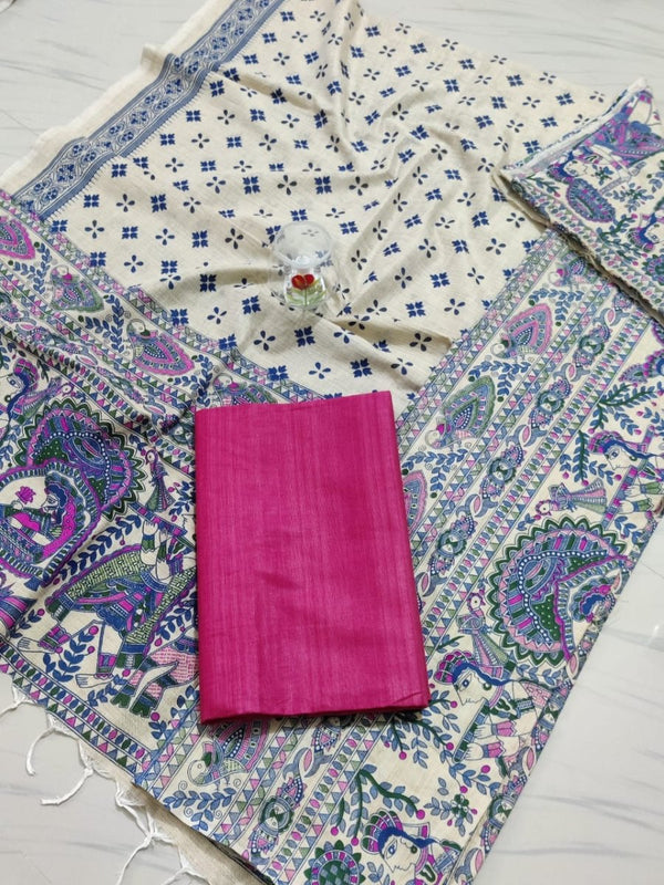 Bhagalpur Cotton Kalamkari Salwar Suit - Leheriya