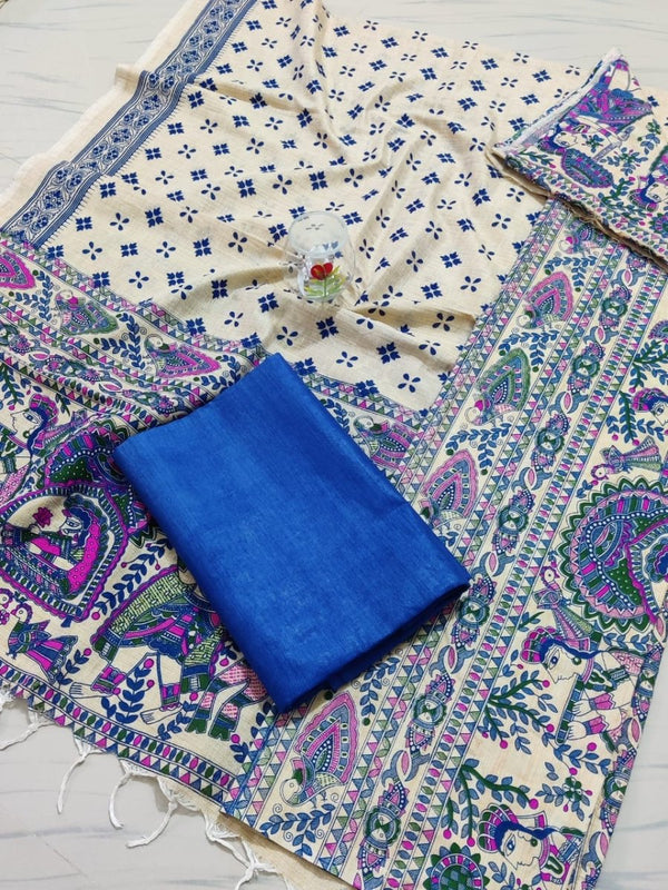 Bhagalpur Cotton Kalamkari Salwar Suit - Leheriya