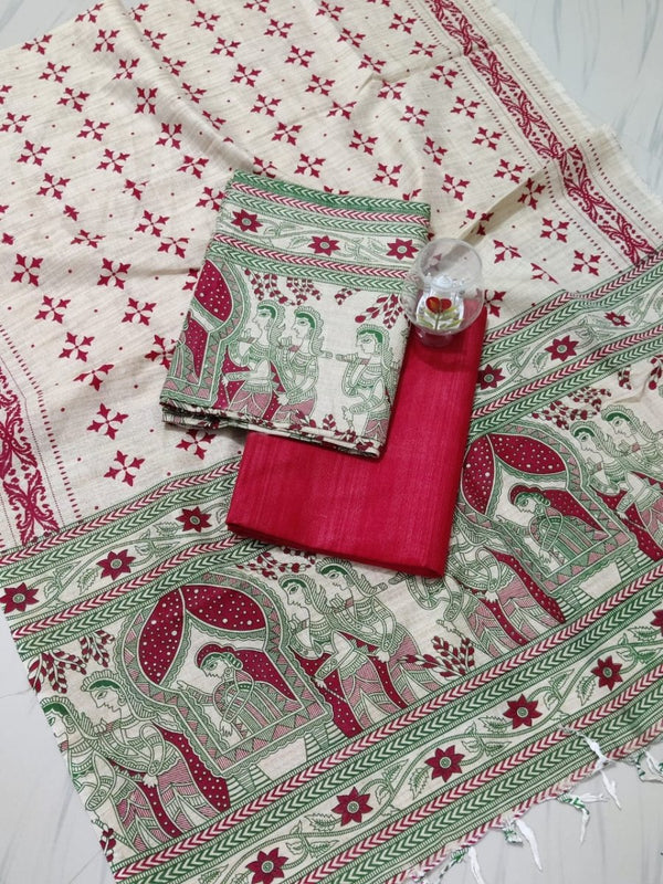 Bhagalpur Cotton Kalamkari Salwar Suit - Leheriya