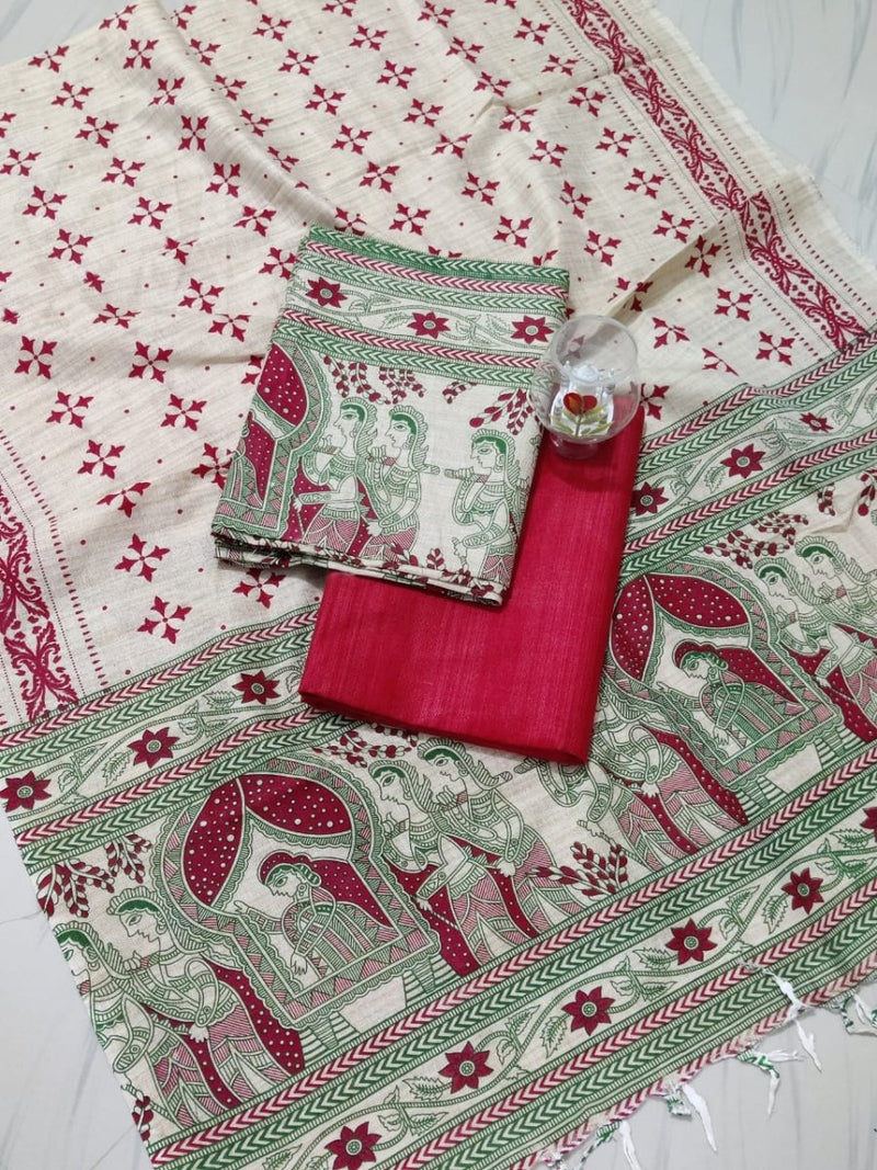 Bhagalpur Cotton Kalamkari Salwar Suit - Leheriya