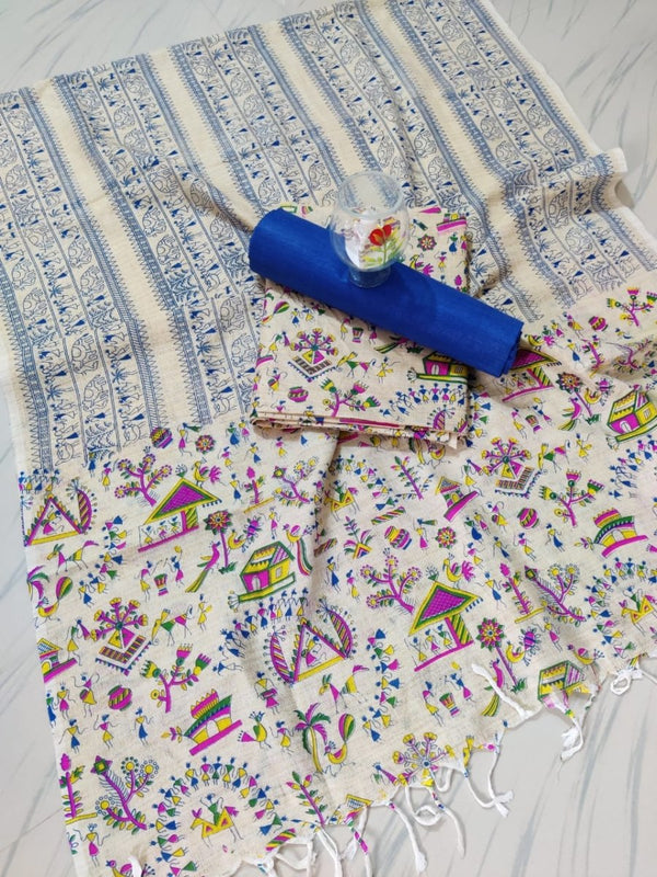 Bhagalpur Cotton Warli Salwar Suit - Leheriya