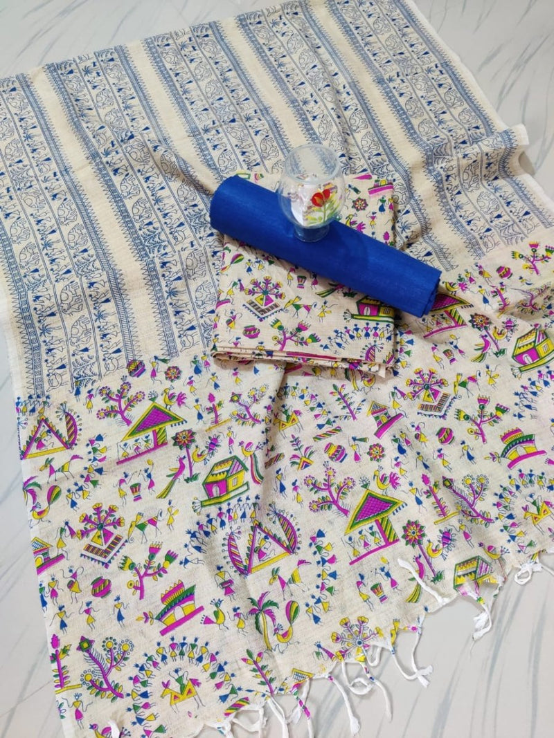 Bhagalpur Cotton Warli Salwar Suit - Leheriya
