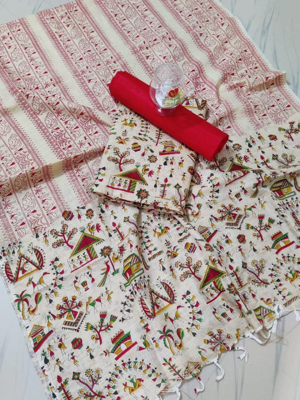 Bhagalpur Cotton Warli Salwar Suit - Leheriya