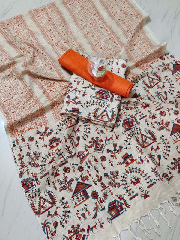 Bhagalpur Cotton Warli Salwar Suit - Leheriya