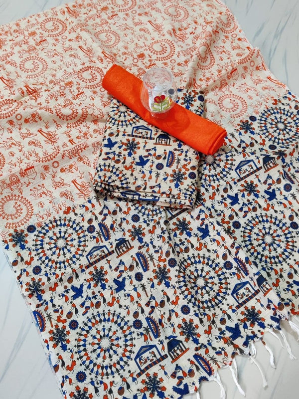 Bhagalpur Cotton Warli Salwar Suit - Leheriya