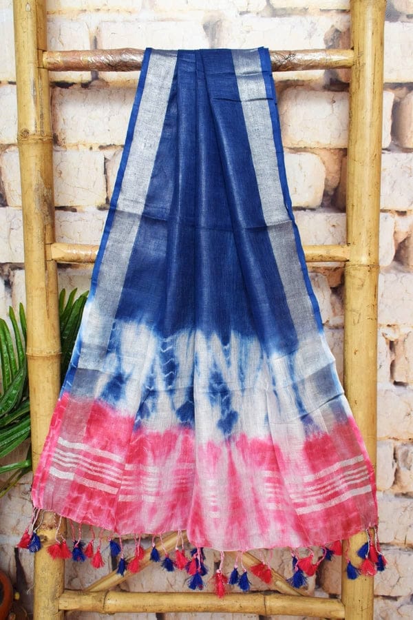 Bhagalpuri Pure Linen Dupatta - Leheriya