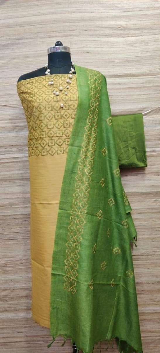 Bhagalpuri Suit Set with Embroidery - Leheriya