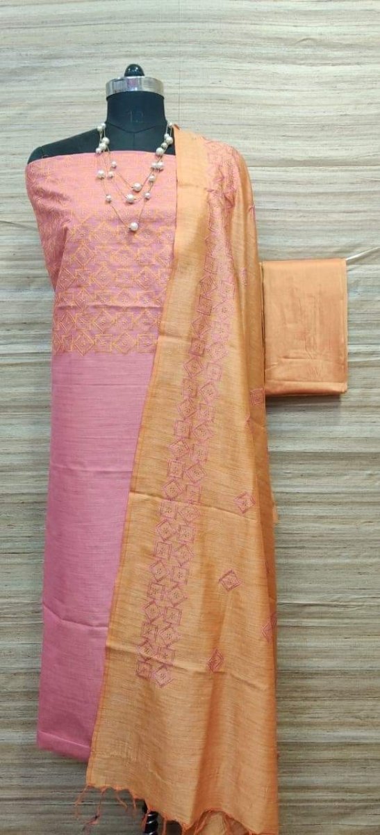 Bhagalpuri Suit Set with Embroidery - Leheriya