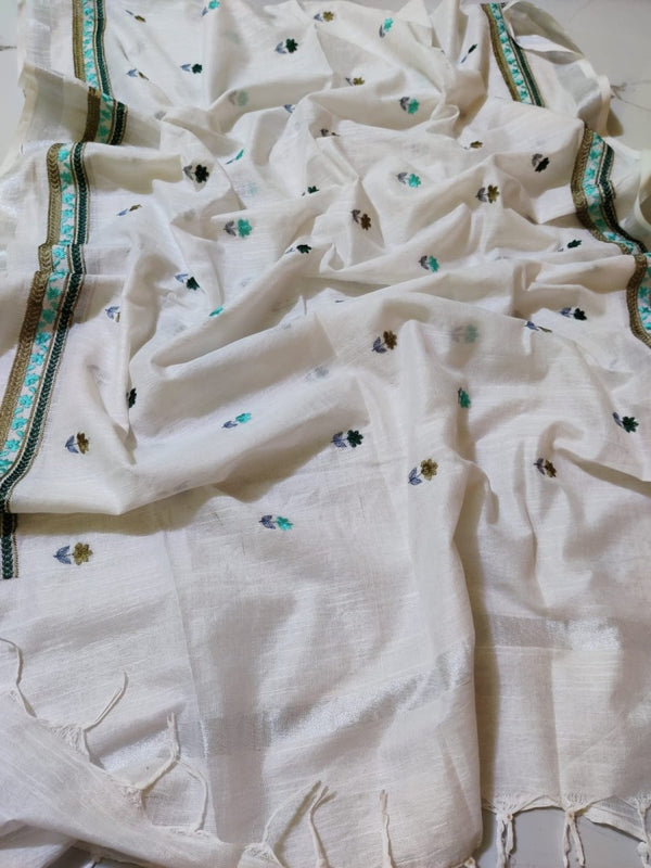 Bhaglapuri Dupatta with Embroidery - Leheriya