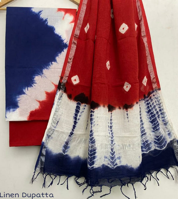 Cotton Linen Salwar Suit - Leheriya