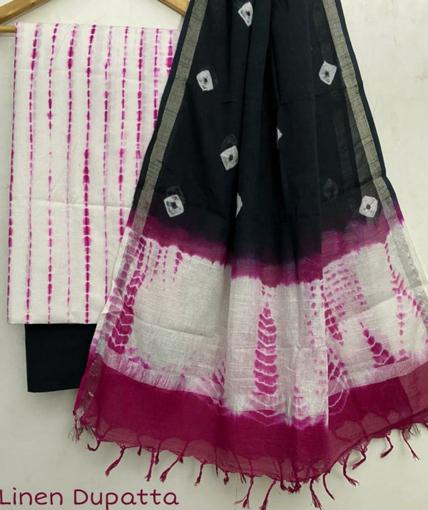 Cotton Linen Salwar Suit - Leheriya