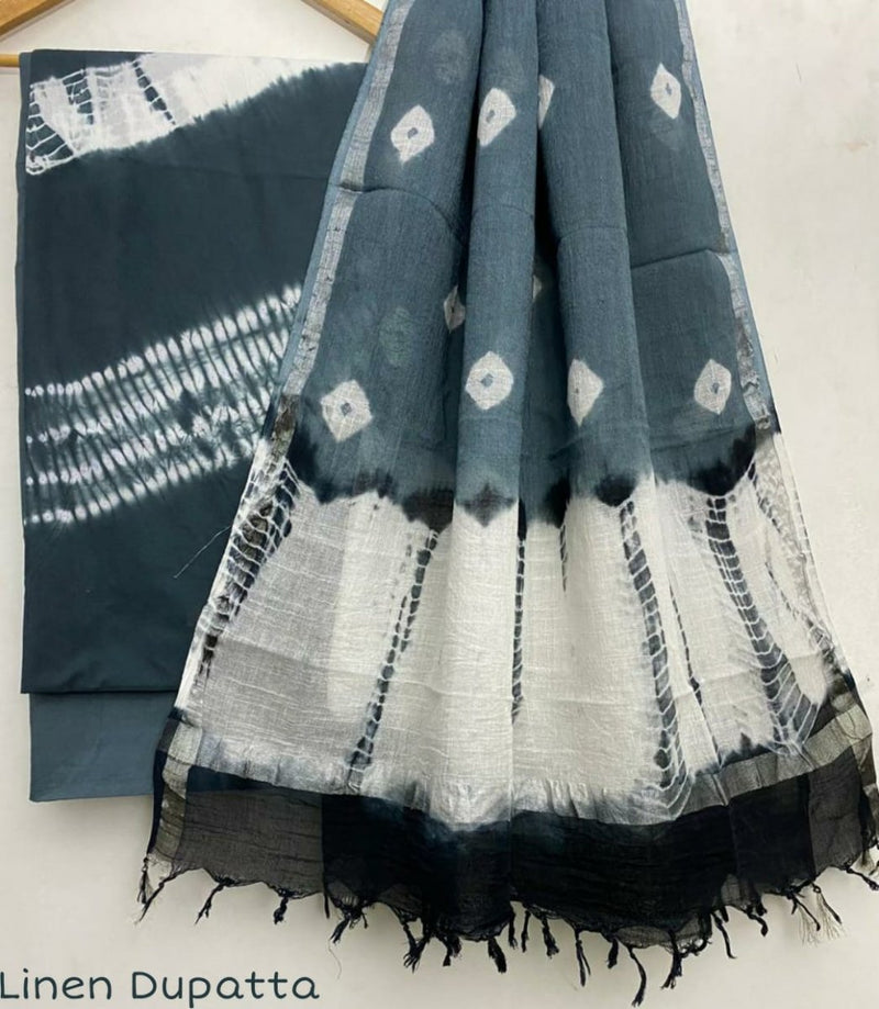 Cotton Linen Salwar Suit - Leheriya