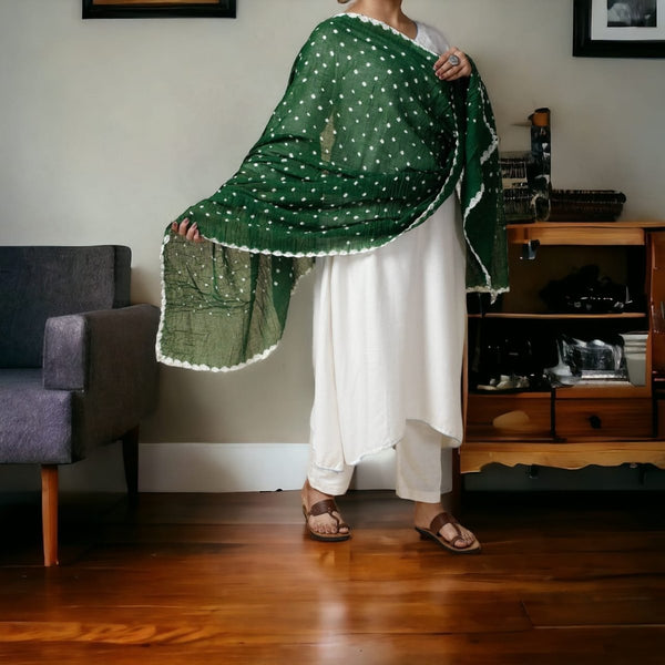 Designer Bandhani Dupatta - Leheriya