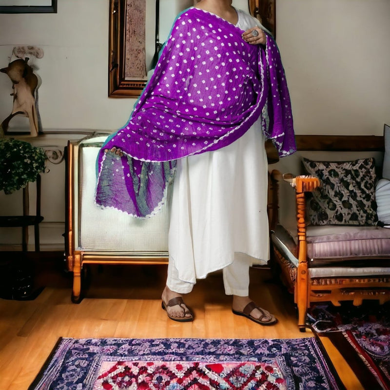 Designer Bandhani Dupatta - Leheriya