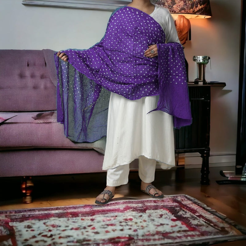 Designer Bandhani Dupatta - Leheriya