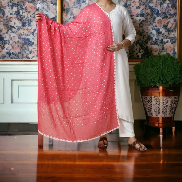 Designer Bandhani Dupatta - Leheriya