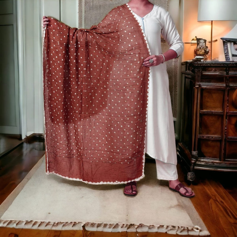 Designer Bandhani Dupatta - Leheriya