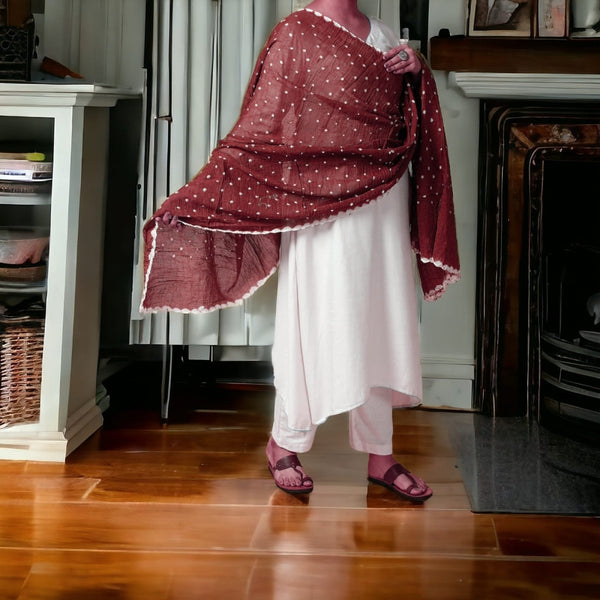 Designer Bandhani Dupatta - Leheriya