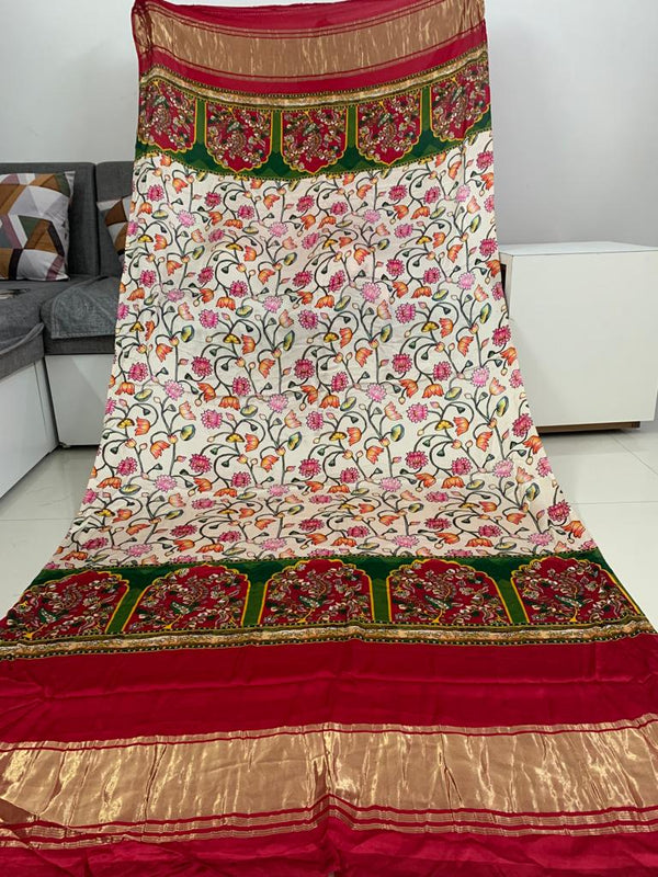 Pure Modal Silk Patola Digital Print Dupatta with Lagdi Patta