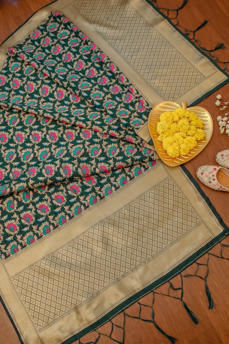 Elegant Paithani Silk Dupatta - Leheriya
