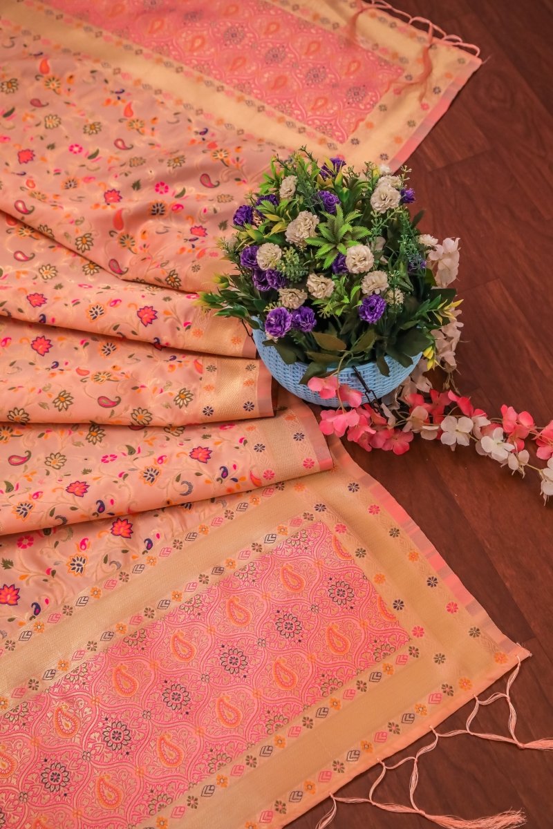 Elegant Paithani Silk Dupatta - Leheriya