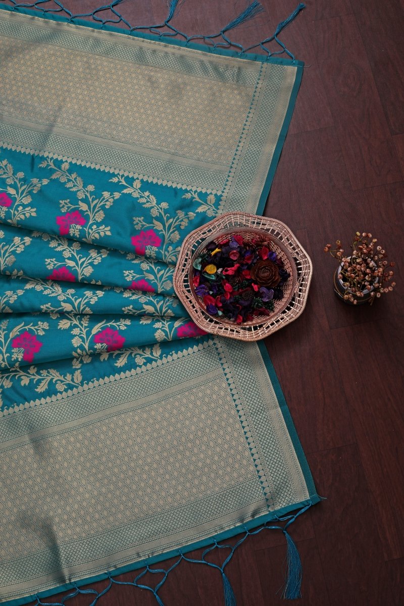Elegant Paithani Silk Dupatta - Leheriya