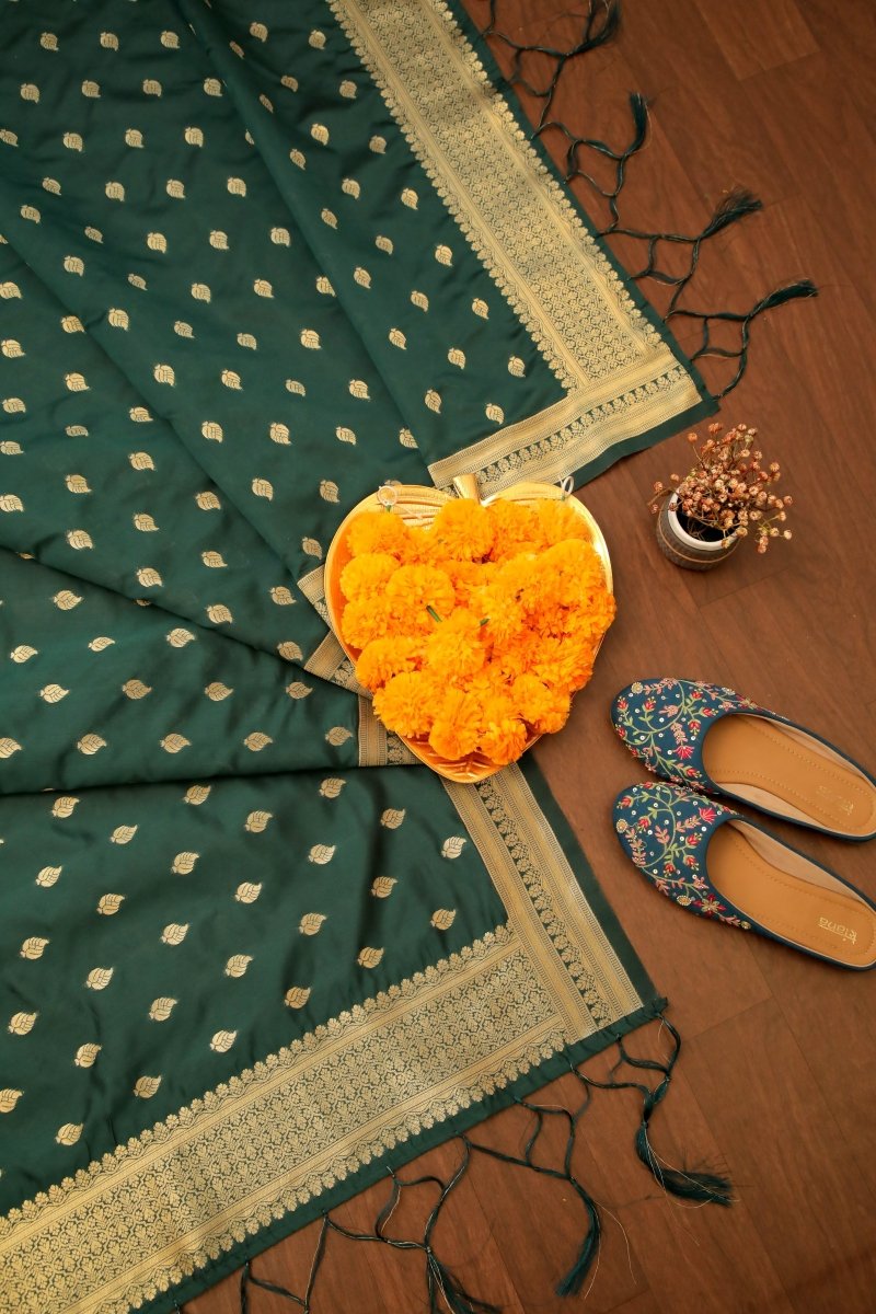 Elegant Paithani Silk Dupatta - Leheriya