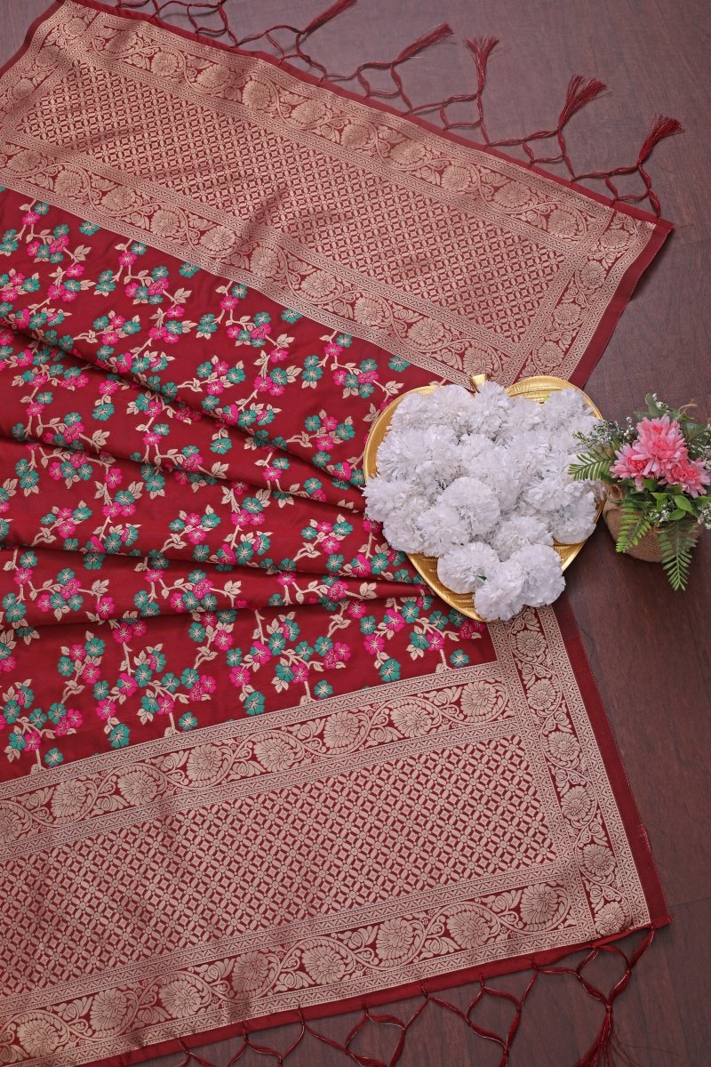 Elegant Paithani Silk Dupatta - Leheriya