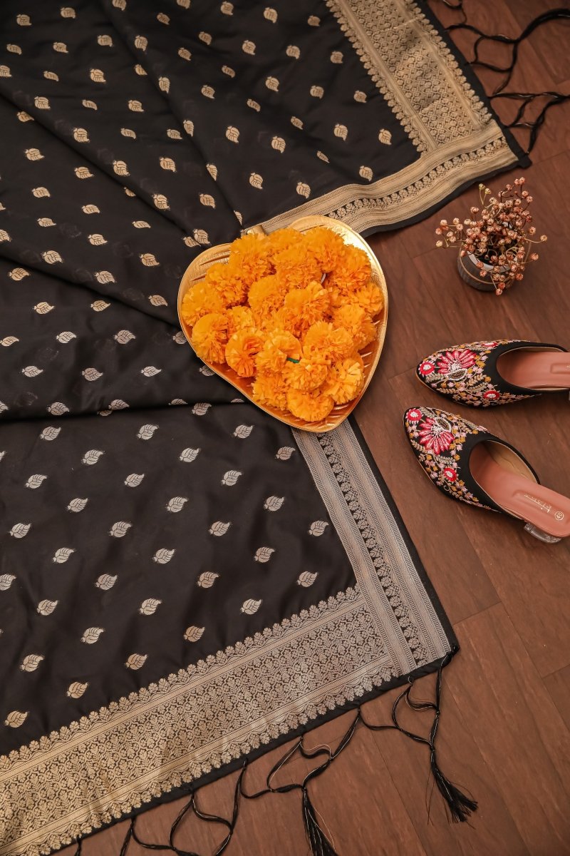 Elegant Paithani Silk Dupatta - Leheriya
