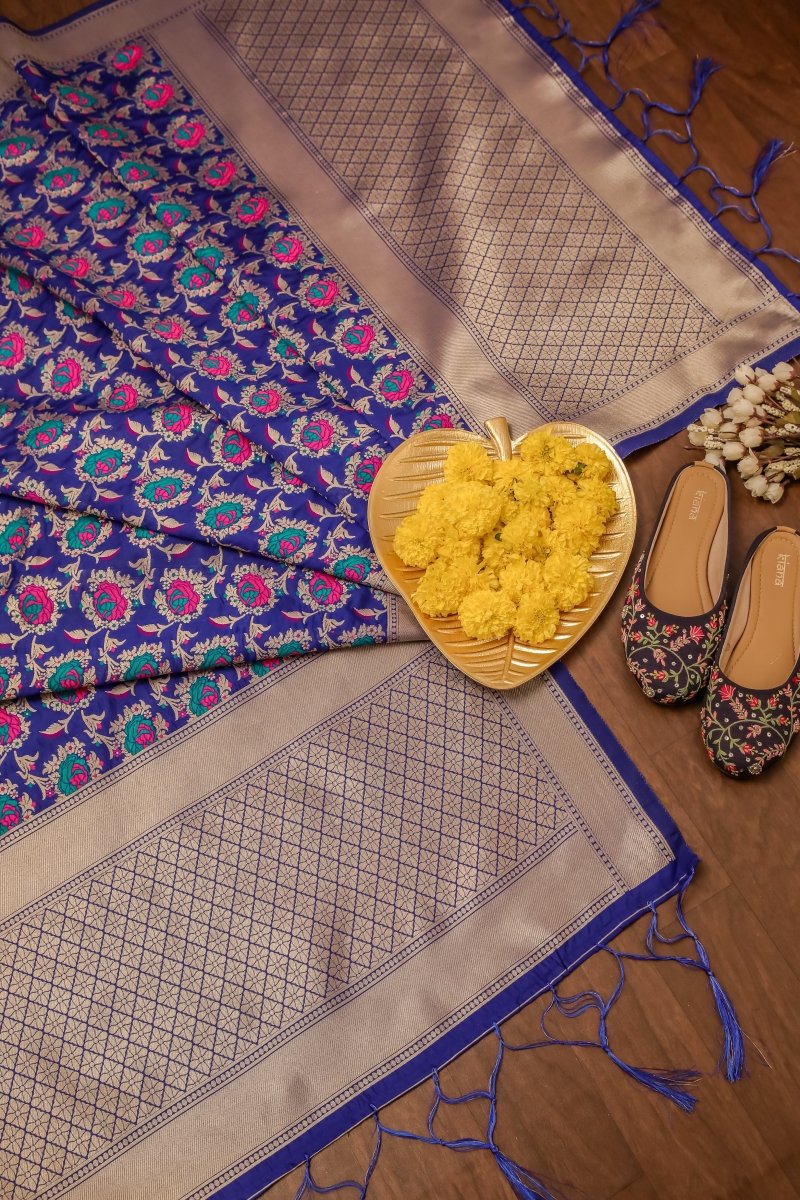 Elegant Paithani Silk Dupatta - Leheriya