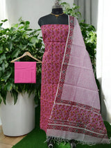 Hand Block Print Kota Doria Cotton Salwar Suit - Summer Special - Leheriya