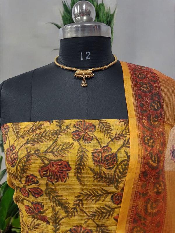 Hand Block Print Kota Doria Cotton Salwar Suit - Summer Special - Leheriya