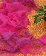 Hand Block Print Kota Doria Cotton Salwar Suit - Summer Special - Leheriya