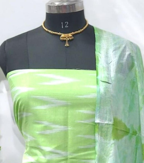 Handloom Ikat Pure Cotton Ikat 3 pc Salwar Suit - Leheriya