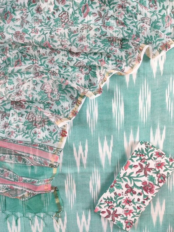 Handloom Ikat Salwar Suits Leheriya