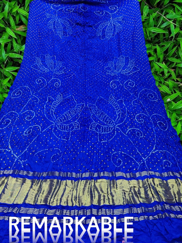 Pure Gaji Silk Dupatta | Rich Blue |