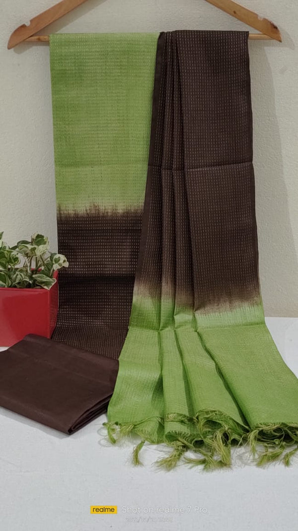 Jute Silk 3 pc Salwar Suit - Leheriya