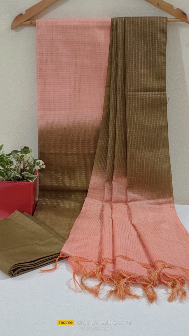 Jute Silk 3 pc Salwar Suit - Leheriya