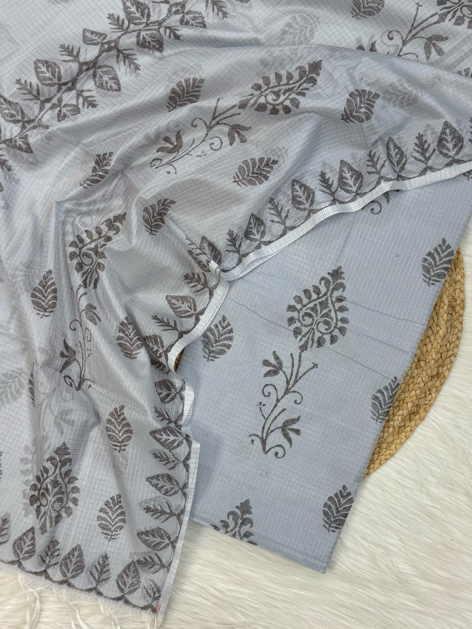 Kota Checks Block Print 3 Pc Unstitched Salwar Suit - Leheriya.com