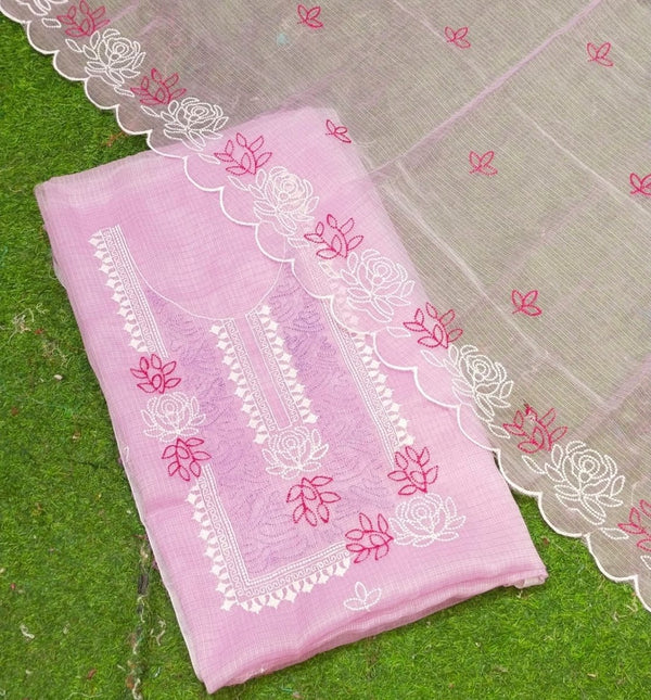 Kota Cotton 3 pc Embroidery Salwar Suit - Leheriya
