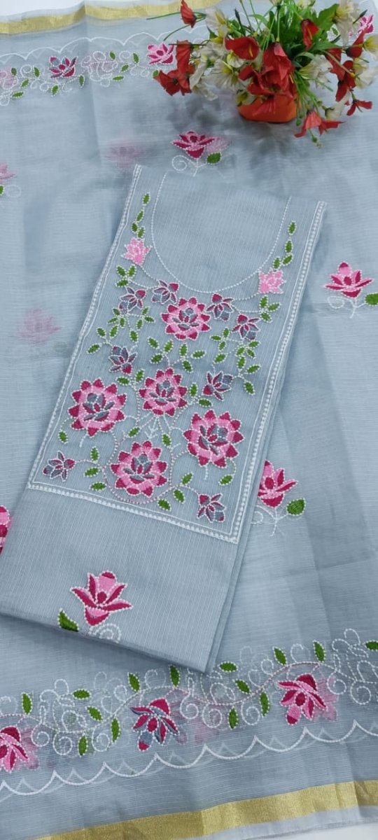 Kota Cotton 3 pc Embroidery Salwar Suit - Leheriya