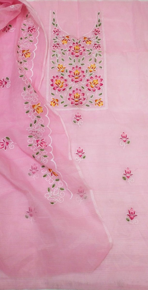 Kota Cotton 3pc Embroidery Salwar Suit - Leheriya