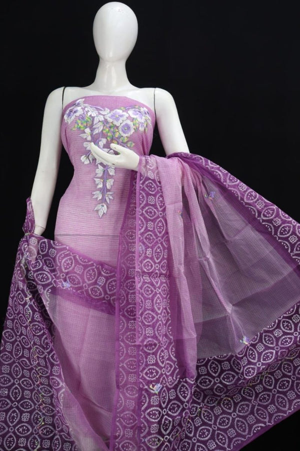 Kota cotton 3pc Embroidery work Salwar Suit | London Hue | - Leheriya