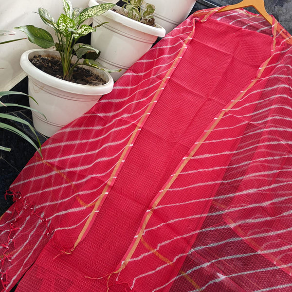 Kota Doria Cotton 2Pc Suit with Dupatta - Leheriya
