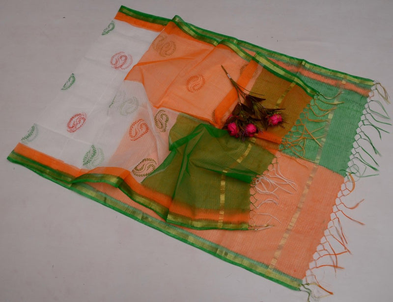 Kota Doria Cotton Tiranga Dupatta - Leheriya