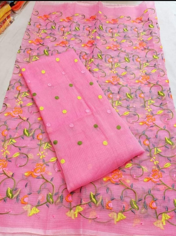 Kota Doria Embroidery Salwar Suit - Leheriya