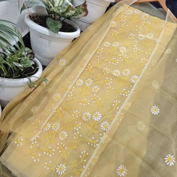 Kota Doria Embroidery Work Salwar Suit - Leheriya