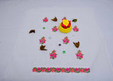 Kota Doria Embroidery Work Suit With Chicken Kari Bottom - Leheriya