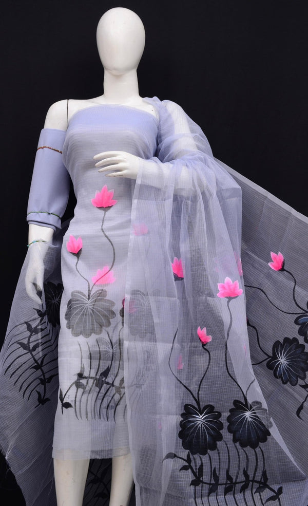 Kota Hand Painted 3 pc Salwar Suit - Leheriya